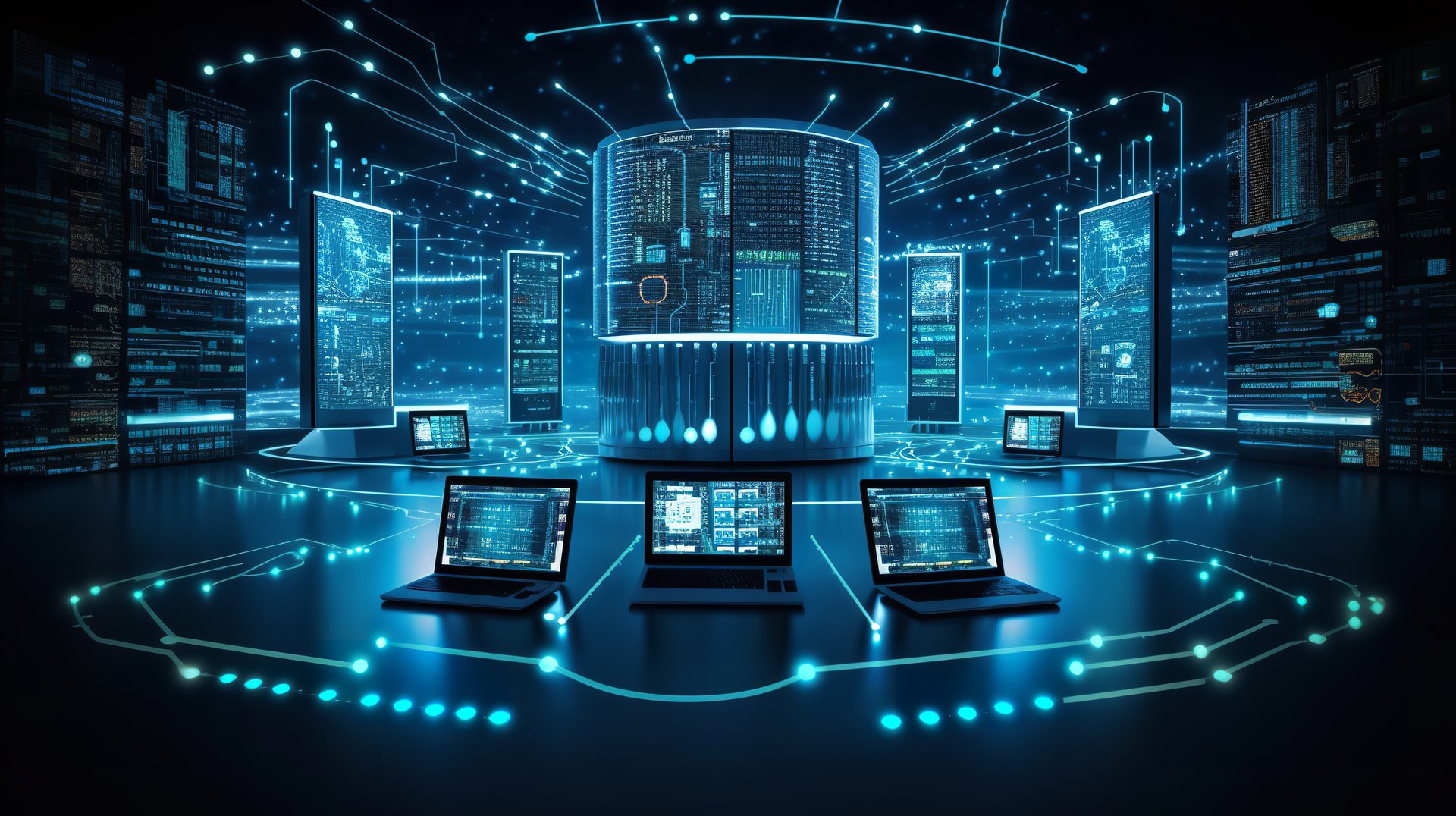 Cloud computing technology illustration